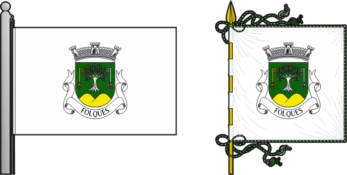 Bandeira e estandarte da freguesia de Folques - Folques civil parish, flag and banner