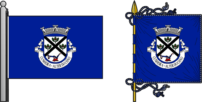 Bandeira e estandarte da freguesia de Cunheira - Cunheira civil parish, flag and banner Bandeira e estandarte da freguesia de Cunheira - Cunheira civil parish, flag and banner