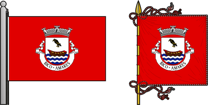 Bandeira e estandarte da freguesia de Bico - Bico civil parish, flag and banner