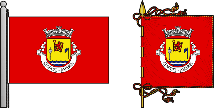 Bandeira e estandarte da freguesia de Rendufe - Rendufe civil parish, flag and banner
