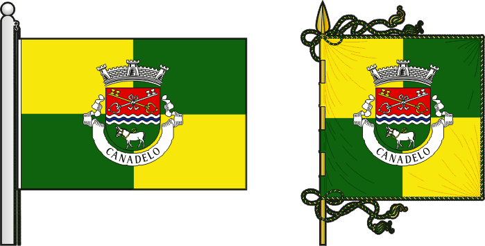 Bandeira e estandarte da antiga freguesia de Canadelo - Canadelo former civil parish, flag and banner