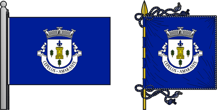 Bandeira e estandarte da antiga freguesia de Cepelos - Cepelos former civil parish, flag and banner