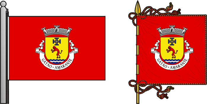 Bandeira e estandarte da antiga freguesia de Gatão - Gatão former civil parish, flag and banner