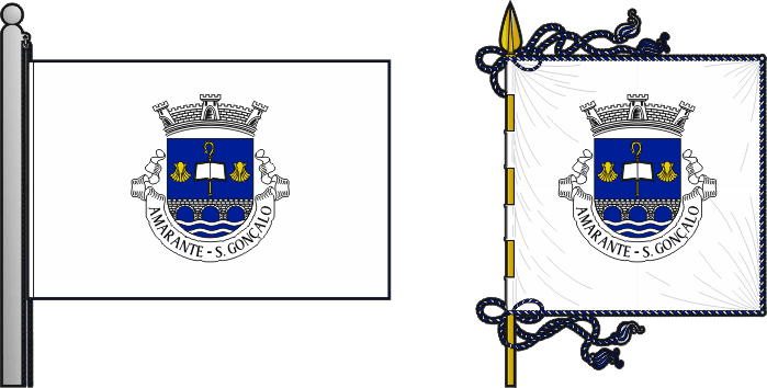 Bandeira e estandarte da antiga freguesia de Amarante (São Gonçalo) - Amarante (São Gonçalo) former civil parish, flag and banner