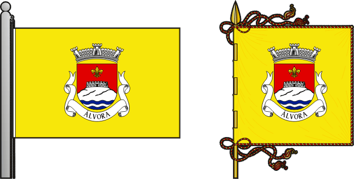 Bandeira e estandarte da antiga freguesia de Álvora - Álvora former civil parish, flag and banner