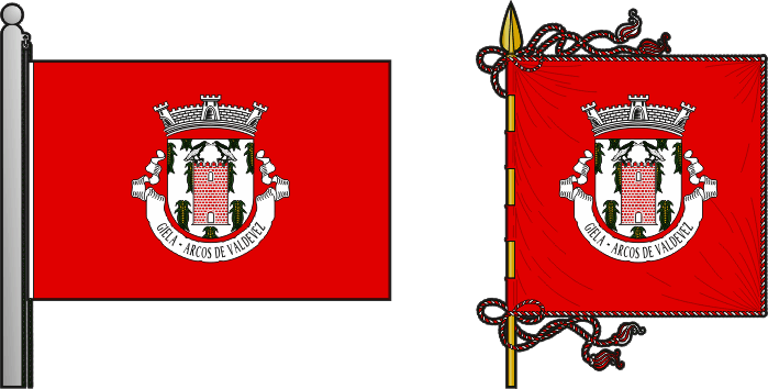 Bandeira e estandarte da antiga freguesia de Giela - Giela former civil parish, flag and banner