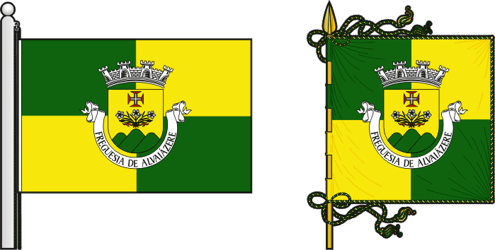 Bandeira e estandarte da Freguesia de Alvaiázere - Alvaiázere civil parish, flag and banner Bandeira e estandarte da Freguesia de Alvaiázere - Alvaiázere civil parish, flag and banner