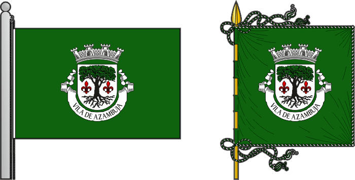 Bandeira e estandarte do Município de Azambuja - Azambuja municipal flag and banner