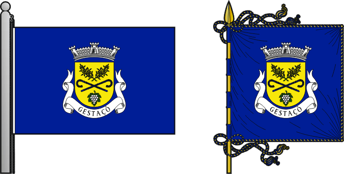 Bandeira e estandarte da freguesia de Gestaçô - Gestaçô civil parish, flag and banner
