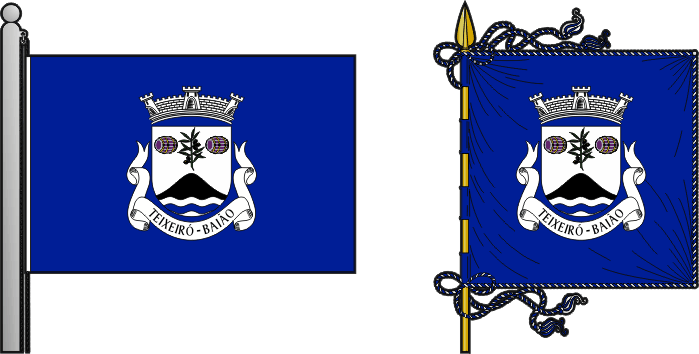 Bandeira e estandarte da antiga freguesia de Teixeiró - Teixeiró former civil parish, flag and banner