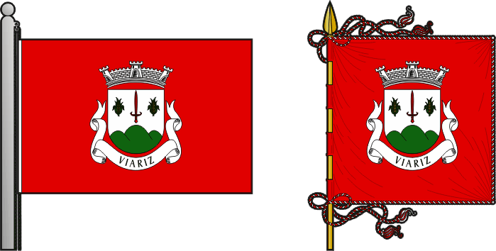 Bandeira e estandarte da freguesia de Viariz - Viariz civil parish, flag and banner