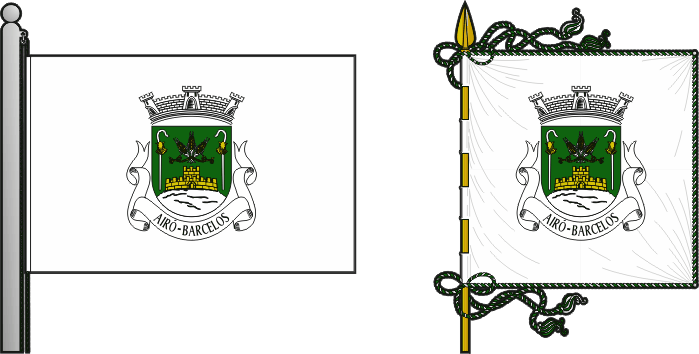 Bandeira e estandarte da freguesia de Airó - Airó civil parish, flag and banner Bandeira e estandarte da freguesia de Airó - Airó civil parish, flag and banner
