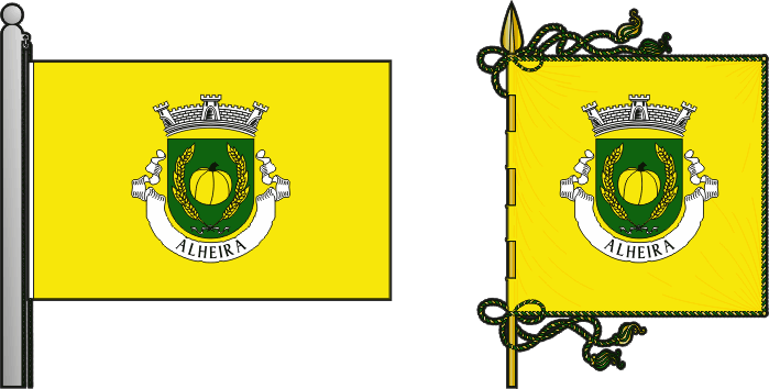 Bandeira e estandarte da antiga freguesia de Alheira - Alheira former civil parish, flag and banner
