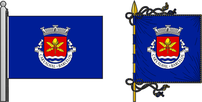Bandeira e estandarte da freguesia de Carvalhal - Carvalhal civil parish, flag and banner Bandeira e estandarte da freguesia de Carvalhal - Carvalhal civil parish, flag and banner