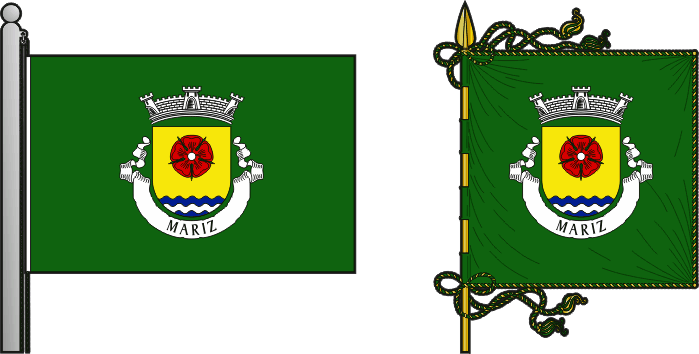 Bandeira e estandarte da antiga freguesia de Mariz - Mariz former civil parish, flag and banner Bandeira e estandarte da antiga freguesia de Mariz - Mariz former civil parish, flag and banner