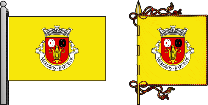 Bandeira e estandarte da antiga freguesia de Negreiros - Negreiros former civil parish, flag and banner