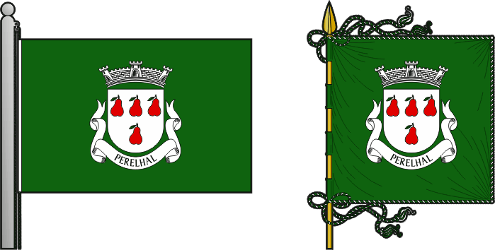 Bandeira e estandarte da freguesia de Perelhal - Perelhal civil parish, flag and banner Bandeira e estandarte da freguesia de Perelhal - Perelhal civil parish, flag and banner