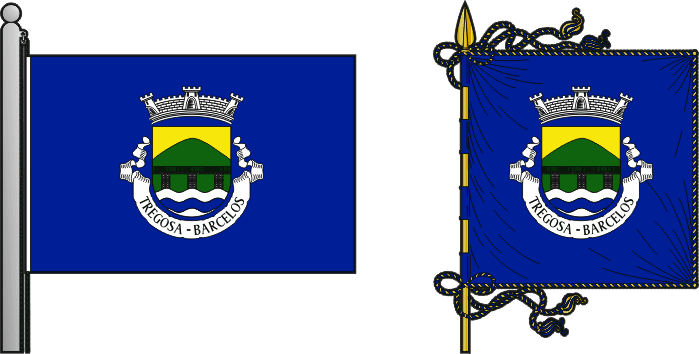 Bandeira e estandarte da antiga freguesia de Tregosa - Tregosa former civil parish, flag and banner Bandeira e estandarte da antiga freguesia de Tregosa - Tregosa former civil parish, flag and banner