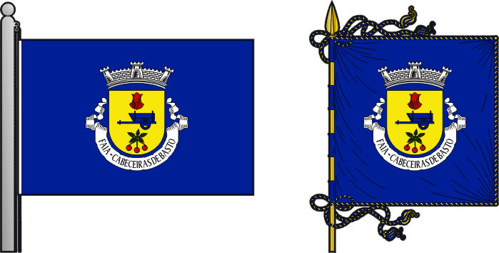 Bandeira e estandarte da freguesia de Faia - Faia civil parish, flag and banner