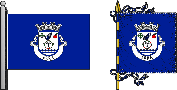 Bandeira e estandarte da antiga freguesia de Erra - Erra former civil parish, flag and banner