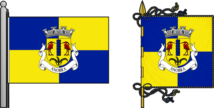 Bandeira e estandarte da freguesia de Anobra - Anobra civil parish, flag and banner Bandeira e estandarte da freguesia de Anobra - Anobra civil parish, flag and banner