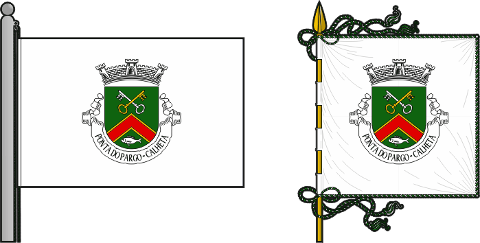 Bandeira e estandarte da freguesia de Ponta do Pargo - Ponta do Pargo civil parish, flag and banner