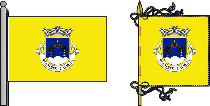 Bandeira e estandarte da freguesia de Prazeres - Prazeres civil parish, flag and banner