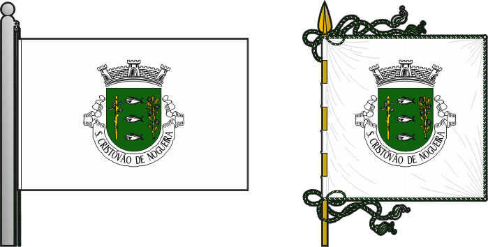 Bandeira e estandarte da freguesia de São Cristóvão de Nogueira - São Cristóvão de Nogueira civil parish, flag and banner Bandeira e estandarte da freguesia de São Cristóvão de Nogueira - São Cristóvão de Nogueira civil parish, flag and banner