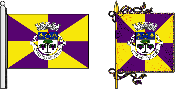 Bandeira e estandarte do Município de Cantanhede - Cantanhede municipal flag and banner Bandeira e estandarte do Município de Cantanhede - Cantanhede municipal flag and banner