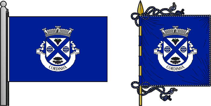 Bandeira e estandarte da freguesia de Cordinhã - Cordinhã civil parish, flag and banner