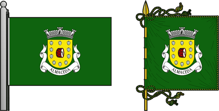 Bandeira e estandarte da freguesia de Almaceda - Almaceda civil parish, flag and banner Bandeira e estandarte da freguesia de Almaceda - Almaceda civil parish, flag and banner