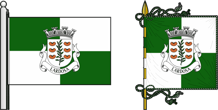 Bandeira e estandarte da freguesia de Lardosa - Lardosa civil parish, flag and banner Bandeira e estandarte da freguesia de Lardosa - Lardosa civil parish, flag and banner