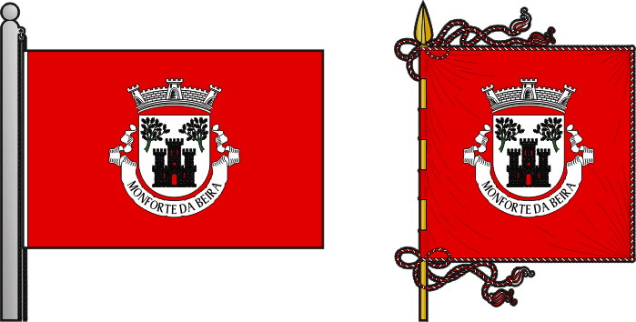 Bandeira e estandarte da freguesia de Monforte da Beira - Monforte da Beira civil parish, flag and banner Bandeira e estandarte da freguesia de Monforte da Beira - Monforte da Beira civil parish, flag and banner