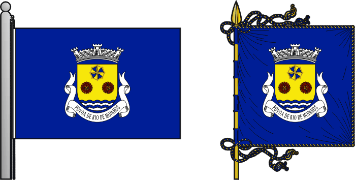 Bandeira e estandarte da antiga freguesia de Póvoa de Rio de Moinhos - Póvoa de Rio de Moinhos former civil parish, flag and banner Bandeira e estandarte da antiga freguesia de Póvoa de Rio de Moinhos - Póvoa de Rio de Moinhos former civil parish, flag and banner