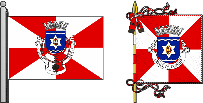 Bandeira e estandarte do Município da Covilhã - Covilhã municipal flag and banner Bandeira e estandarte do Município da Covilhã - Covilhã municipal flag and banner