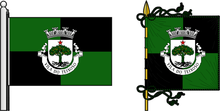 Bandeira e estandarte da antiga freguesia do Teixoso - Teixoso former civil parish, flag and banner Bandeira e estandarte da antiga freguesia do Teixoso - Teixoso former civil parish, flag and banner