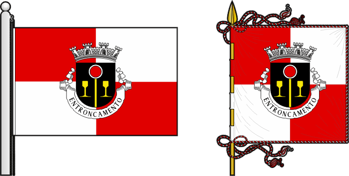Bandeira e estandarte do Município do Entroncamento - Entroncamento municipal flag and banner Bandeira e estandarte do Município do Entroncamento - Entroncamento municipal flag and banner
