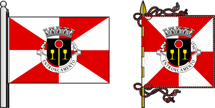 Bandeira e estandarte do Município do Entroncamento - Entroncamento municipal flag and banner Bandeira e estandarte do Município do Entroncamento - Entroncamento municipal flag and banner