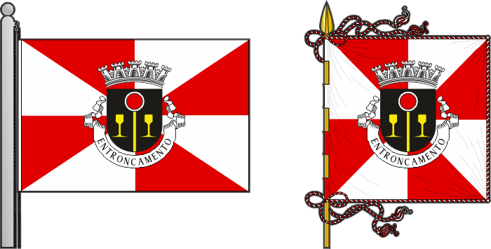 Bandeira e estandarte do Município do Entroncamento - Entroncamento municipal flag and banner Bandeira e estandarte do Município do Entroncamento - Entroncamento municipal flag and banner