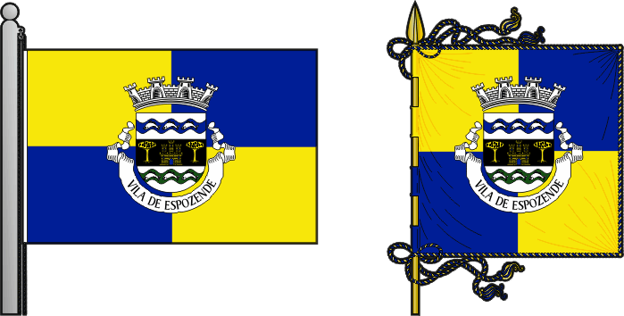 Primeira proposta para a bandeira e estandarte do Município de Esposende - Esposende municipal flag and bannerfirst proposal