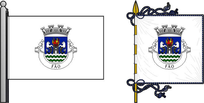 Bandeira e estandarte da antiga freguesia de Fão - Fão former civil parish, flag and banner