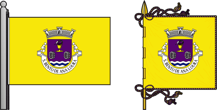 Bandeira e estandarte da antiga freguesia de São Bento de Ana Loura - São Bento de Ana Loura former civil parish, flag and banner