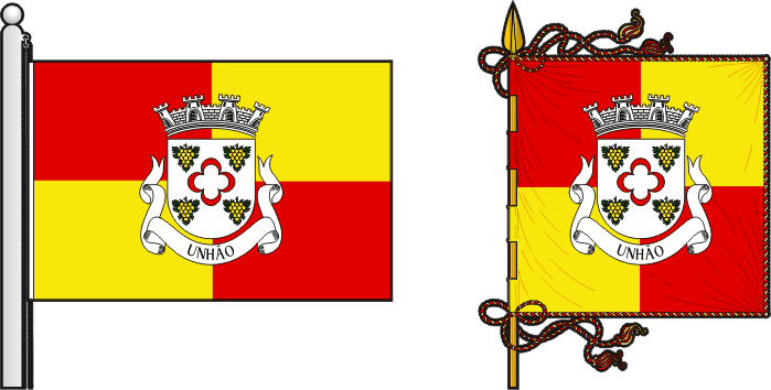 Bandeira e estandarte da antiga freguesia de Unhão - Unhão former civil parish, flag and banner
