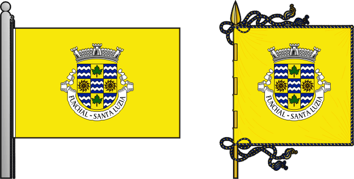 Bandeira e estandarte da freguesia do Funchal (Santa Luzia) - Funchal (Santa Luzia) civil parish, flag and banner