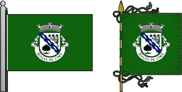 Bandeira e estandarte da freguesia de Bogas de Cima - Bogas de Cima civil parish, flag and banner