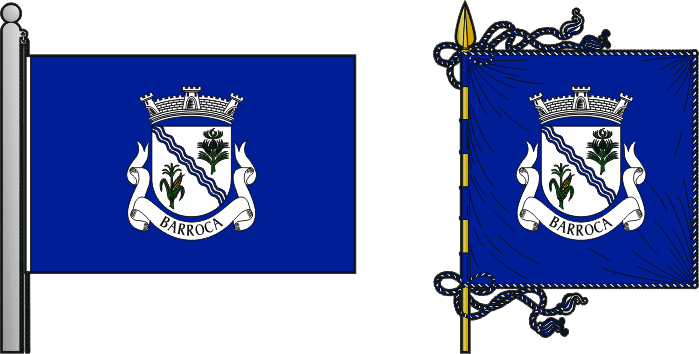 Bandeira e estandarte da freguesia de Barroca - Barroca civil parish, flag and banner Bandeira e estandarte da freguesia de Barroca - Barroca civil parish, flag and banner