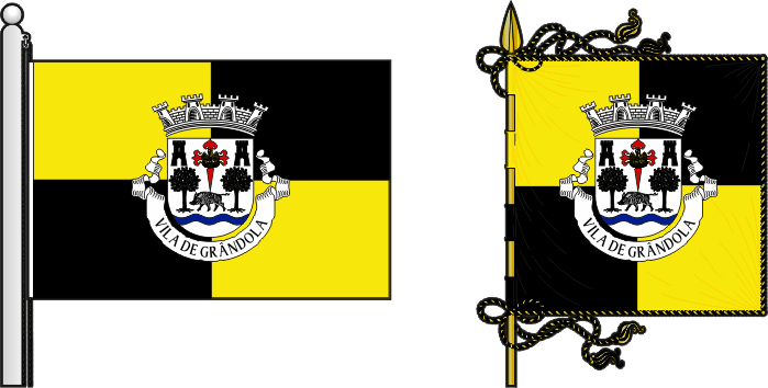 Bandeira e estandarte do Município de Grândola - Grândola municipal flag and banner