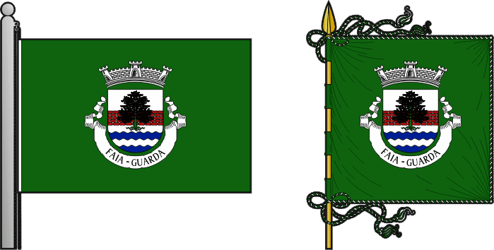 Bandeira e estandarte da freguesia de Faia - Faia civil parish, flag and banner