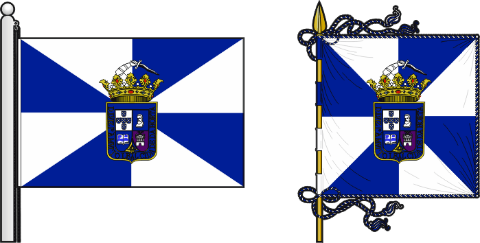 Bandeira e estandarte do Município da Horta - Horta municipal flag and banner