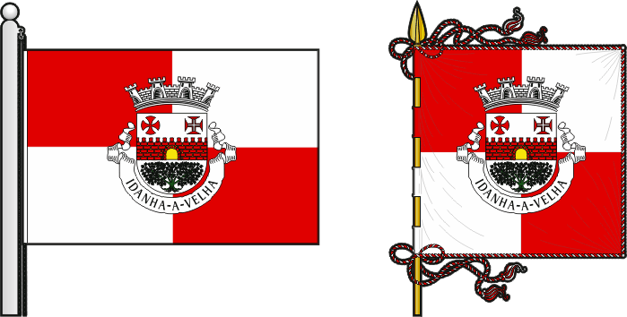 Bandeira e estandarte da antiga freguesia de Idanha-a-Velha - Idanha-a-Velha former civil parish, flag and banner